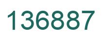 Number 136887 green image