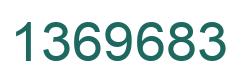 Number 1369683 green image