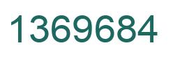 Number 1369684 green image