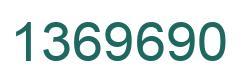 Number 1369690 green image