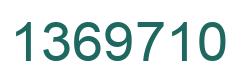 Number 1369710 green image