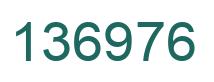 Number 136976 green image