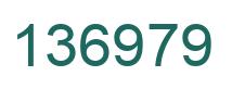 Number 136979 green image