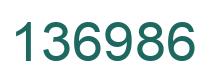 Number 136986 green image