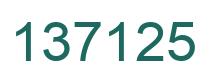 Number 137125 green image