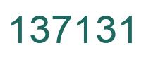 Number 137131 green image