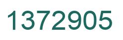 Number 1372905 green image