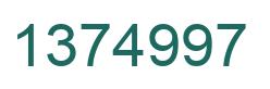 Number 1374997 green image
