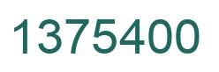 Number 1375400 green image