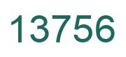 Number 13756 green image