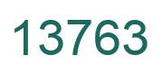 Zahl 13763 grün bild