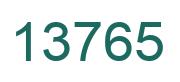 Zahl 13765 grün bild