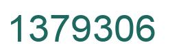 Number 1379306 green image
