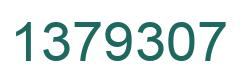Number 1379307 green image