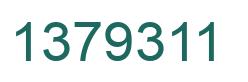 Number 1379311 green image