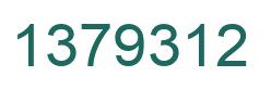 Number 1379312 green image