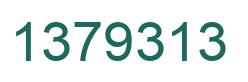 Number 1379313 green image