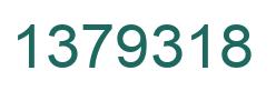 Number 1379318 green image