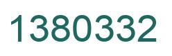 Number 1380332 green image