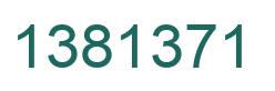 Number 1381371 green image