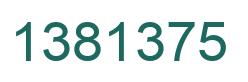 Number 1381375 green image