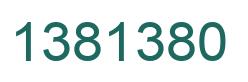 Number 1381380 green image