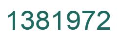 Number 1381972 green image