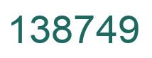 Number 138749 green image