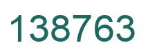 Number 138763 green image