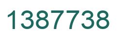 Number 1387738 green image