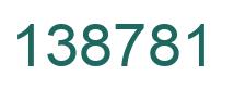 Number 138781 green image