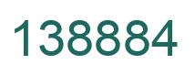 Number 138884 green image