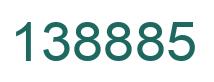 Number 138885 green image