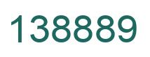 Number 138889 green image