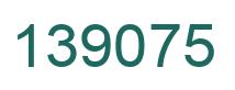 Number 139075 green image