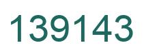 Number 139143 green image