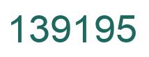 Number 139195 green image