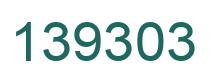 Number 139303 green image