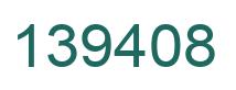 Number 139408 green image