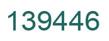 Number 139446 green image
