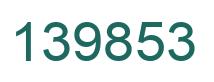 Number 139853 green image