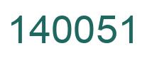 Number 140051 green image