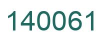Number 140061 green image
