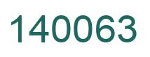 Number 140063 green image