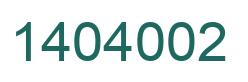 Number 1404002 green image