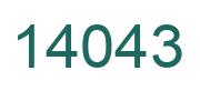 Number 14043 green image