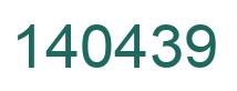 Number 140439 green image