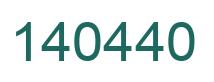 Number 140440 green image
