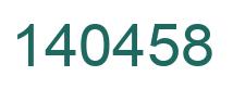 Number 140458 green image