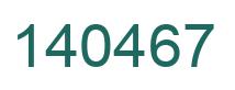 Number 140467 green image